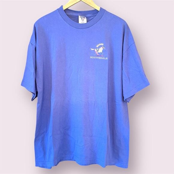 POLAR GRAPHICS Vintage 90s Y2K Southwest Embroidered Scottsdale AZ Graphic Tee - Picture 1 of 9